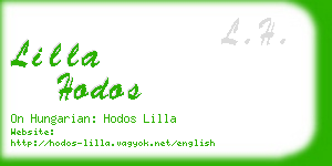 lilla hodos business card